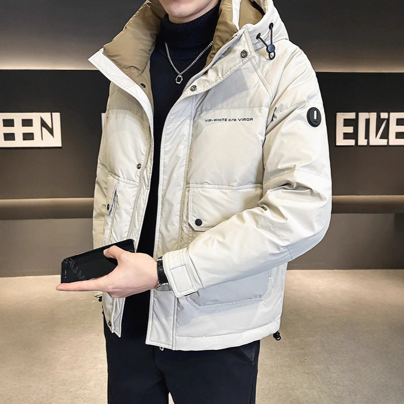 Men's Sporty Winter Jacket with Practical Hood Design Lisslune