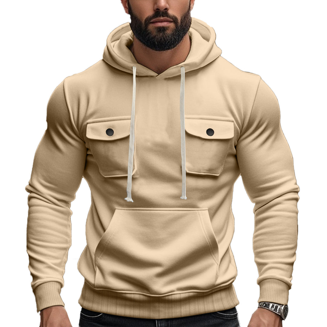 Men's hoodie with practical chest pockets Lisslune