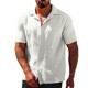 Men's short-sleeve shirt with casual texture and modern button details Lisslune