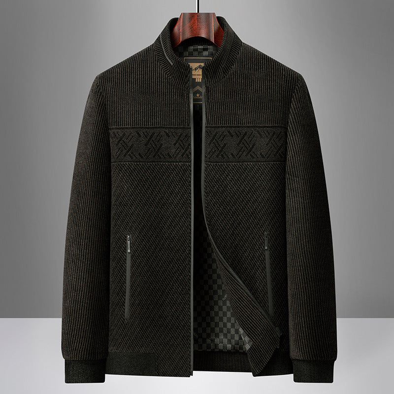 Men's Modern Cardigan with High Collar Lisslune