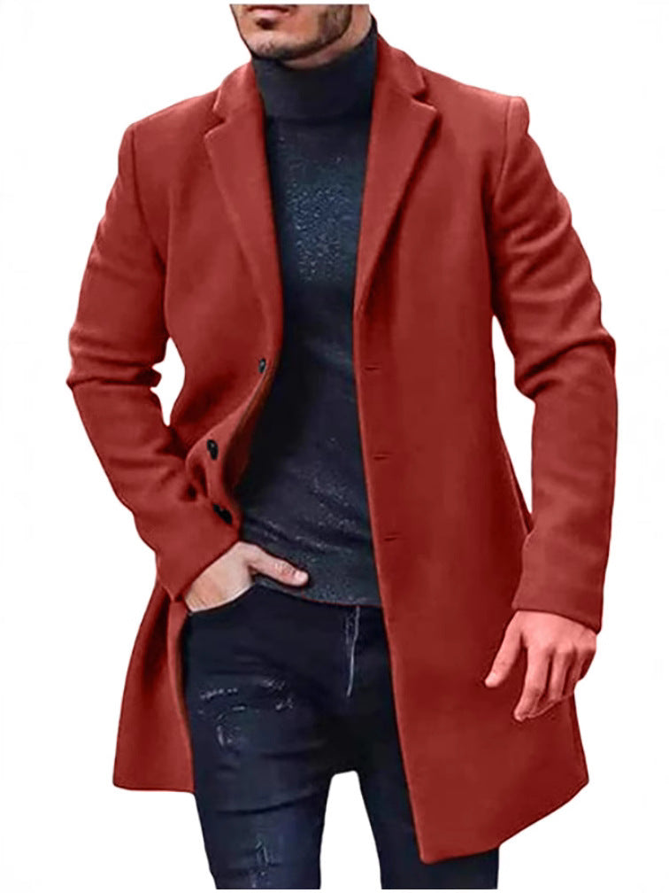 Men's elegant wool coat with slim fit Lisslune