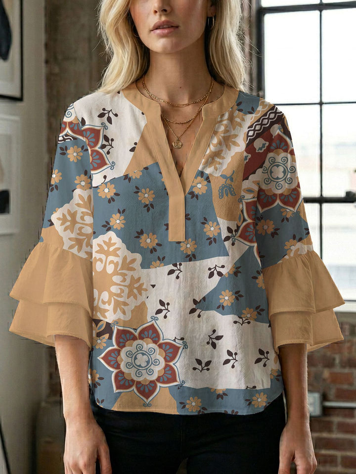 Ladies blouse with beautiful floral design Lisslune