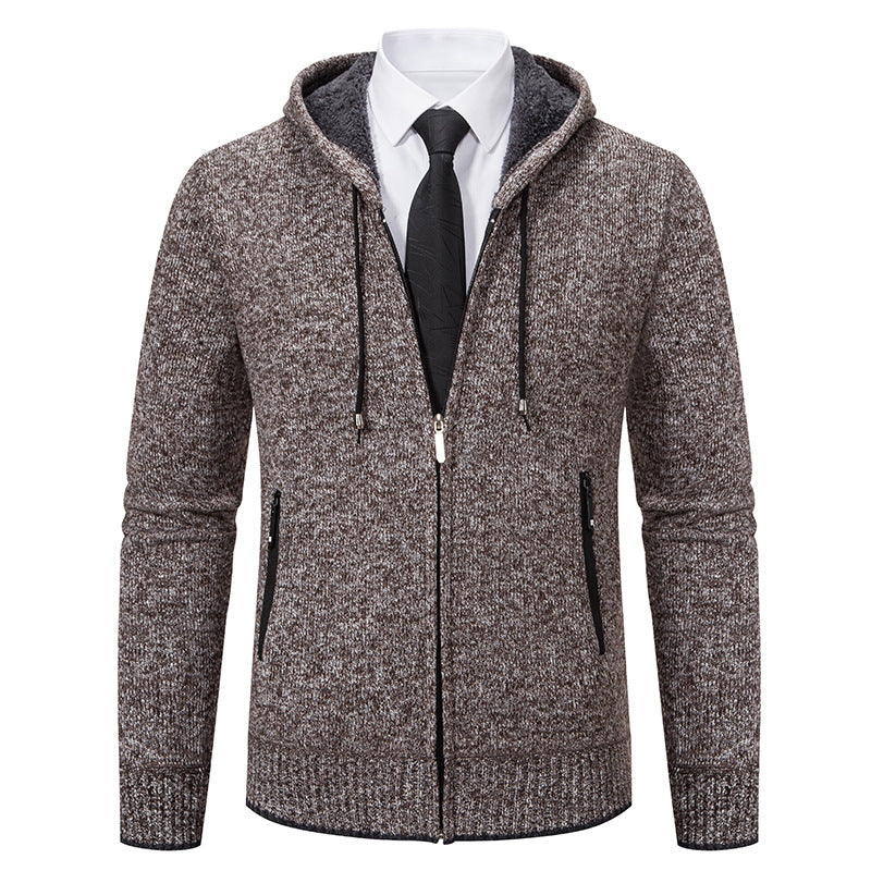 Men's hooded jacket with soft fleece lining and elegant details Lisslune