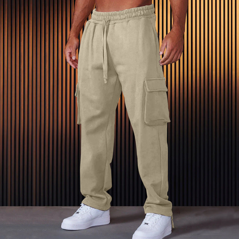 Men's cargo joggers with adjustable waistband and practical side pockets Lisslune