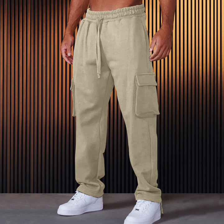 Men's cargo joggers with adjustable waistband and practical side pockets Lisslune