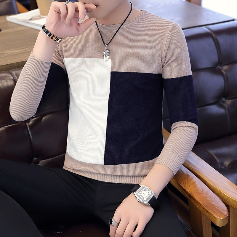 Men's fashionable sweatshirt with geometric pattern Lisslune