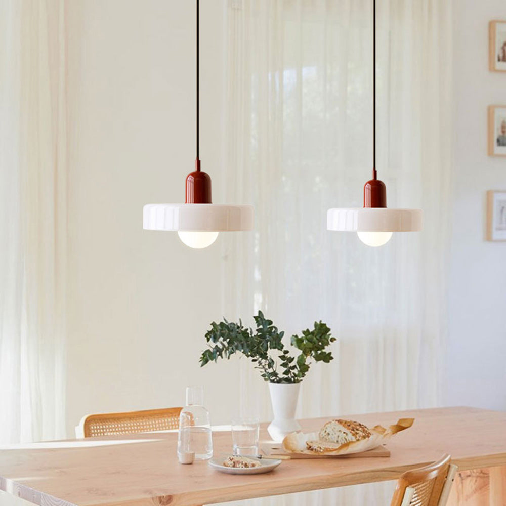 Lisslune | Scandi Bauhaus Pendant Light – Stylish Orange Ceiling Lamp for Contemporary Spaces