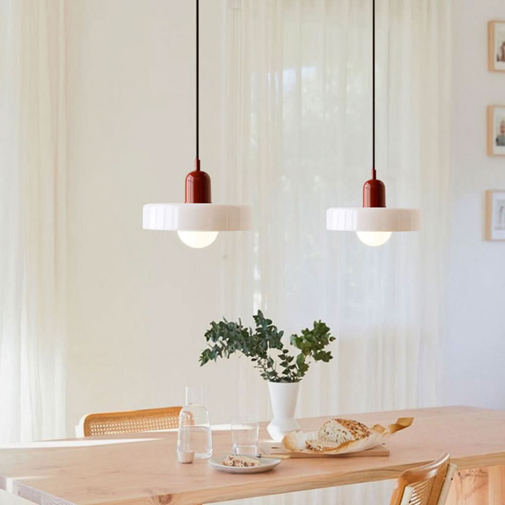 Lisslune | Bauhaus Colored Glass Pendant Light