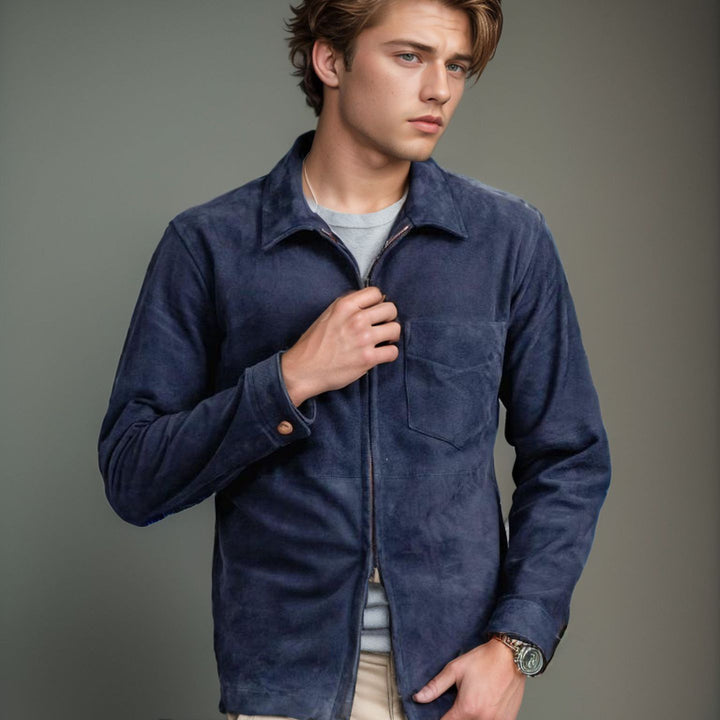 Men's fashionable and high-quality suede jacket Lisslune