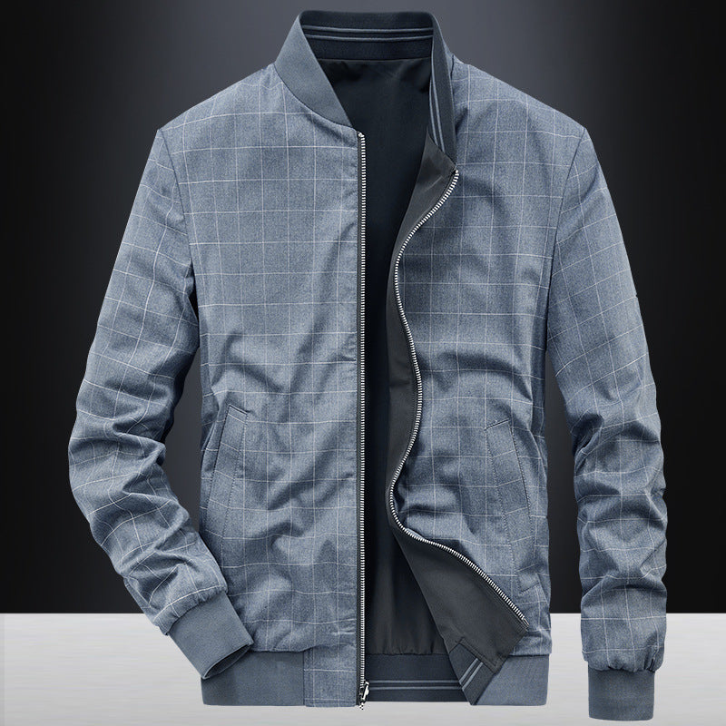 Men's Stylish Bomber Jacket with Full Zip and Comfortable Ribbed Cuffs Lisslune