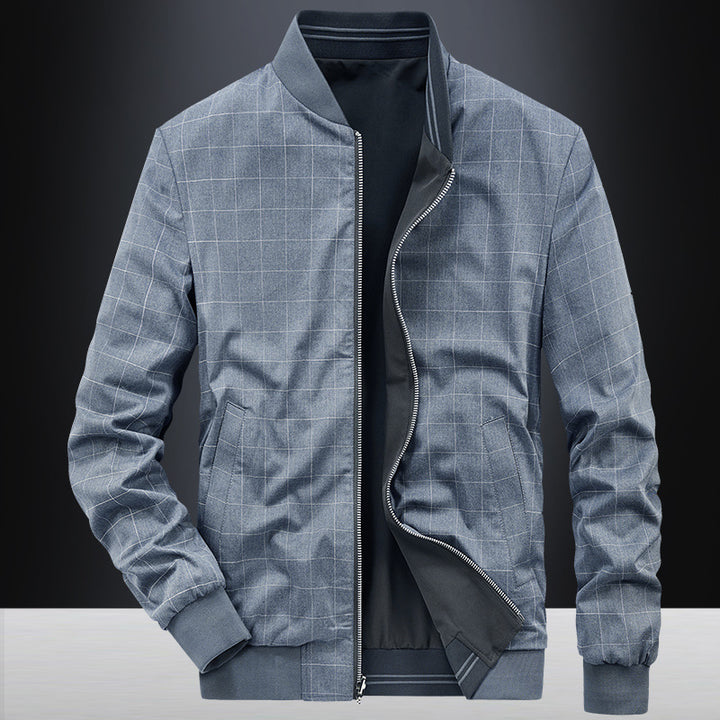 Men's Stylish Bomber Jacket with Full Zip and Comfortable Ribbed Cuffs Lisslune
