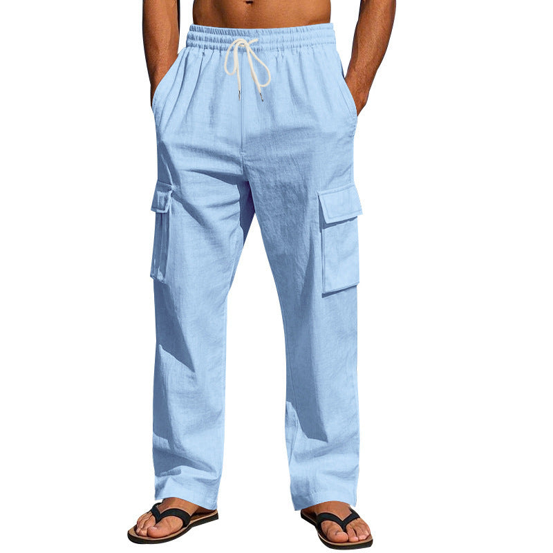 Men's cargo pants with adjustable waistband and practical side pockets Lisslune