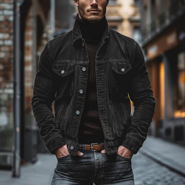 Men's cord jacket with stylish cut and functional pockets Lisslune