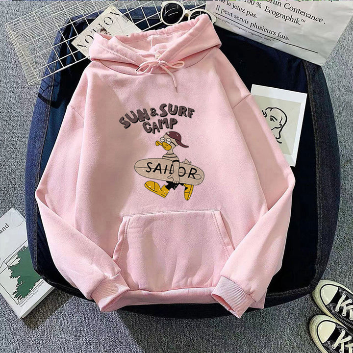 Women’s hoodie with funny surf motif Lisslune