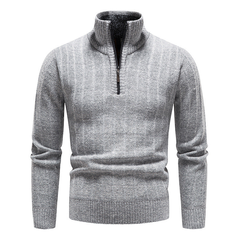 Men's fashionable knitted sweater with high collar Lisslune