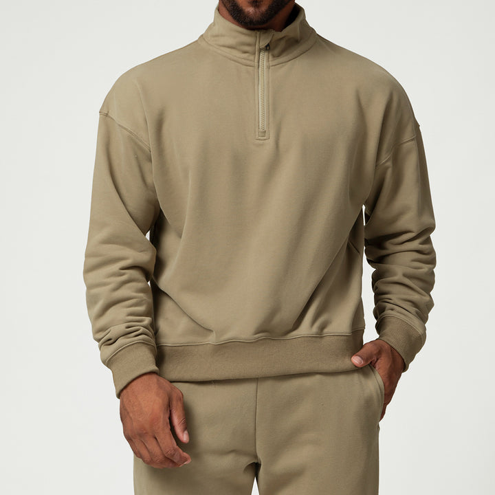Men's Casual Sweater with Stand-Up Collar Lisslune