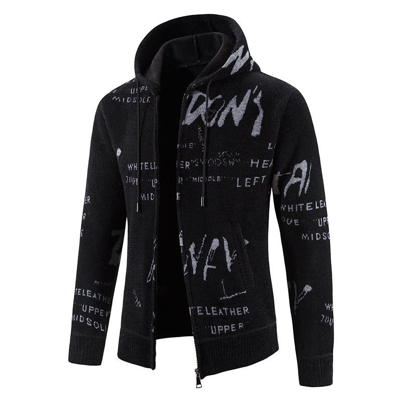Men's stylish hoodie jacket with creative print Lisslune