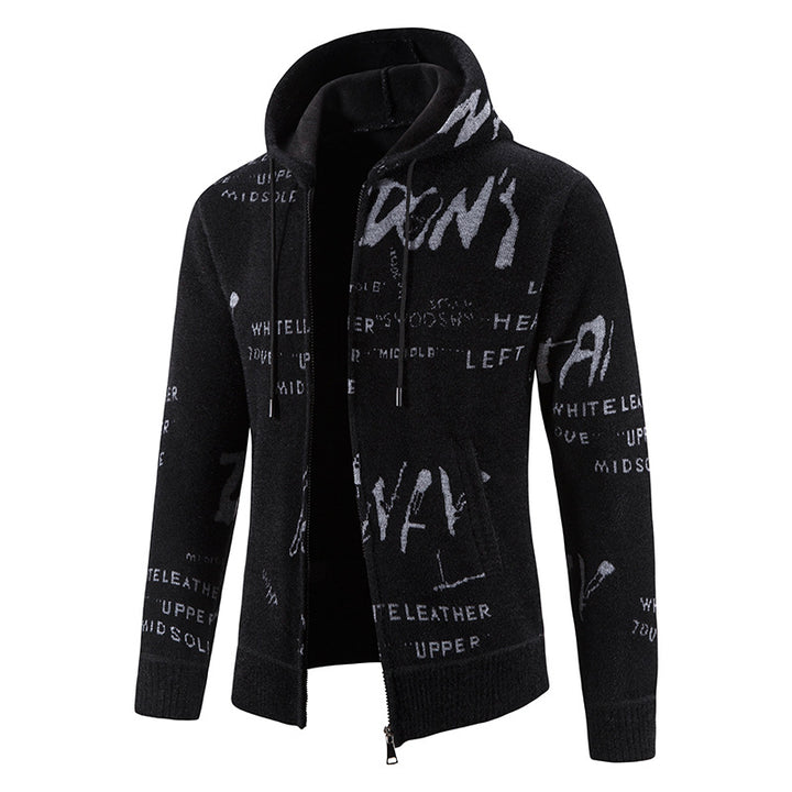 Men's stylish hoodie jacket with creative print Lisslune