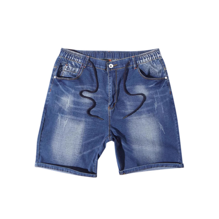 Herren Denim-Shorts mit elastischem Bund und lässigem Schnitt Lisslune