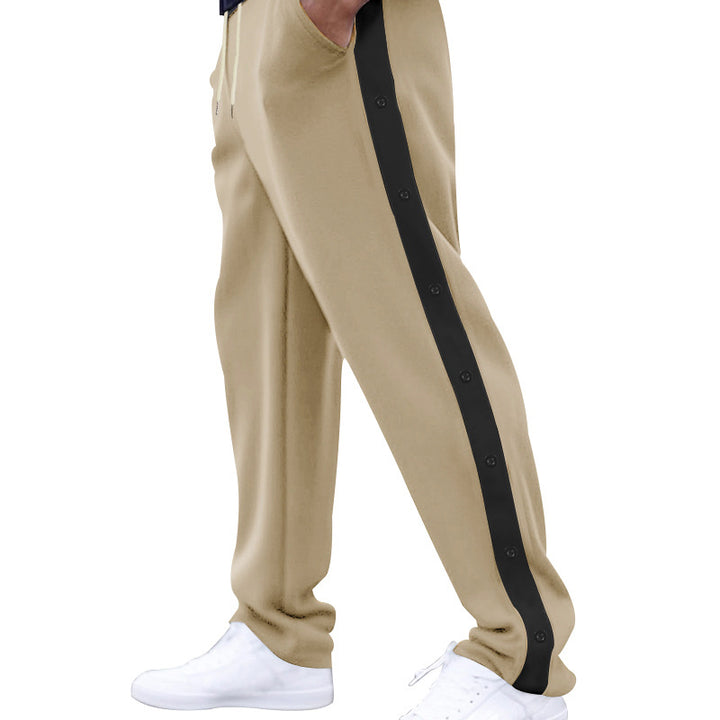 Men's sporty jogging pants with snap button details Lisslune