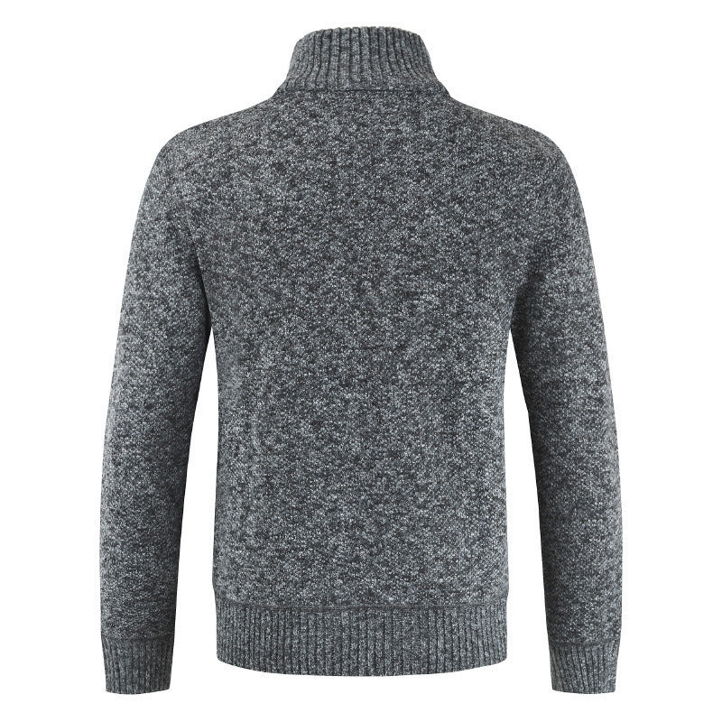 Men's cardigan with high collar and side pockets Lisslune