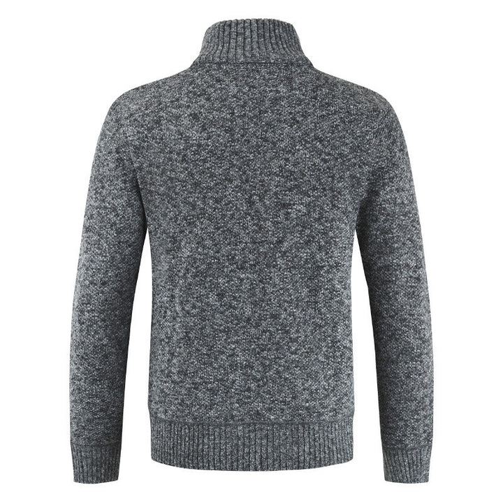 Men's cardigan with high collar and side pockets Lisslune