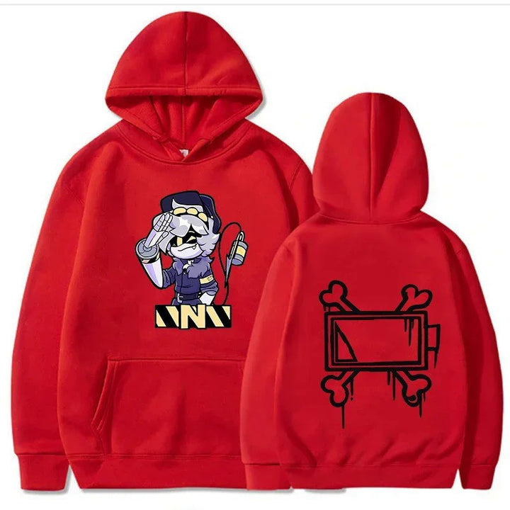 Women's Hoodie with Creative Comic Motif Lisslune