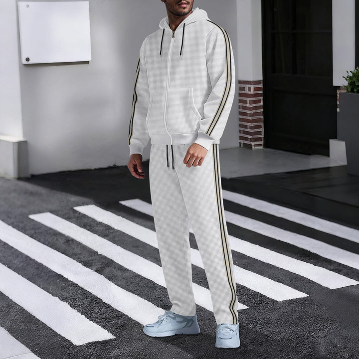 Men's sporty hoodie suit with side stripes Lisslune