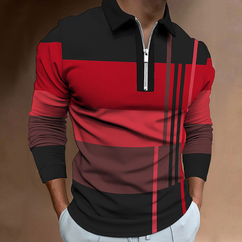 Men's Stand Collar Polo Shirt Lisslune