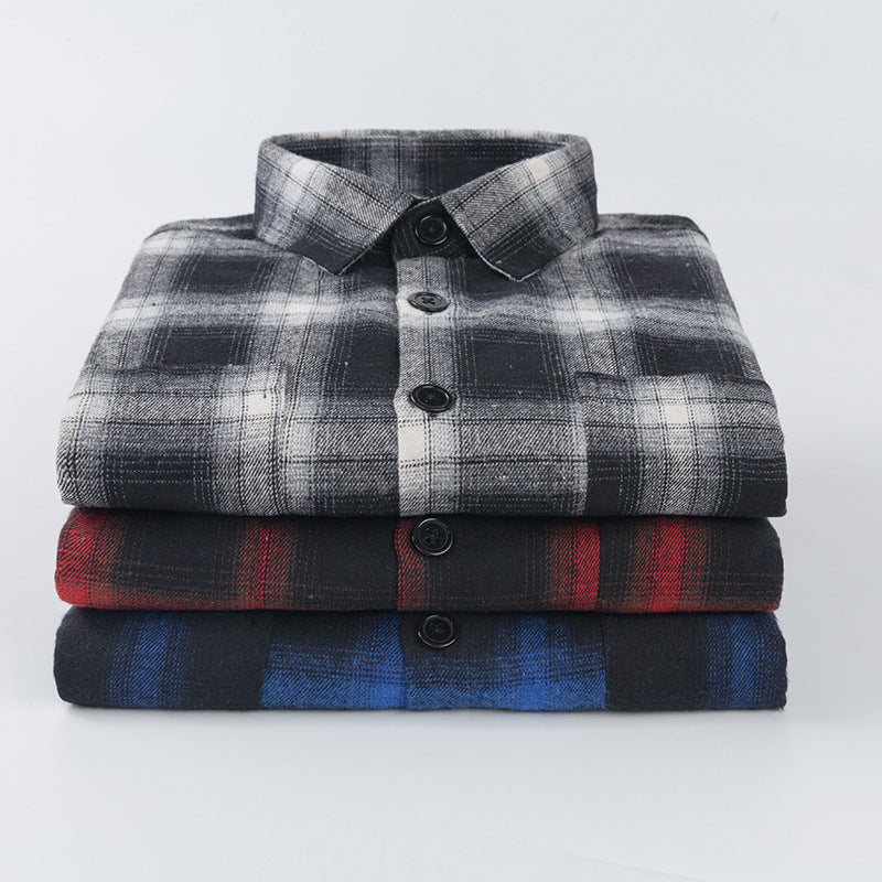 Men's check shirt made of soft cotton Lisslune