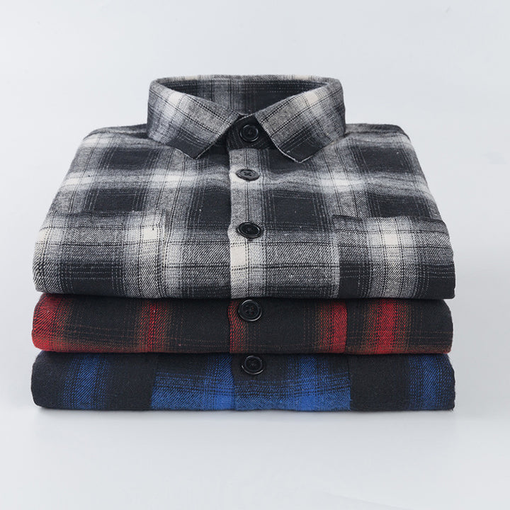 Men's check shirt made of soft cotton Lisslune