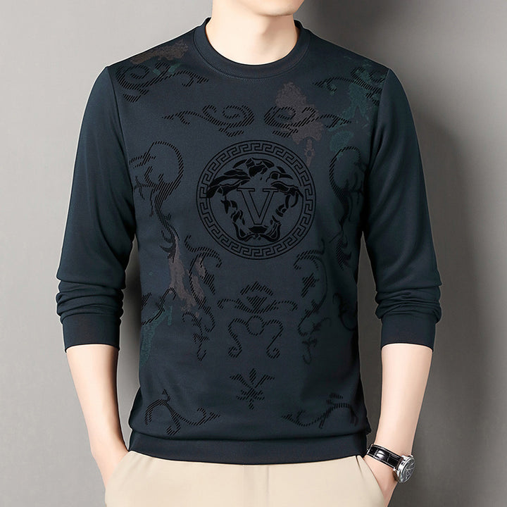 Men's stylish long sleeve shirt with impressive graphic print Lisslune
