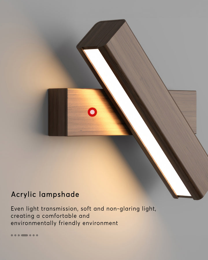 Lisslune | Rotatable wall lamp with Nordic wood grain