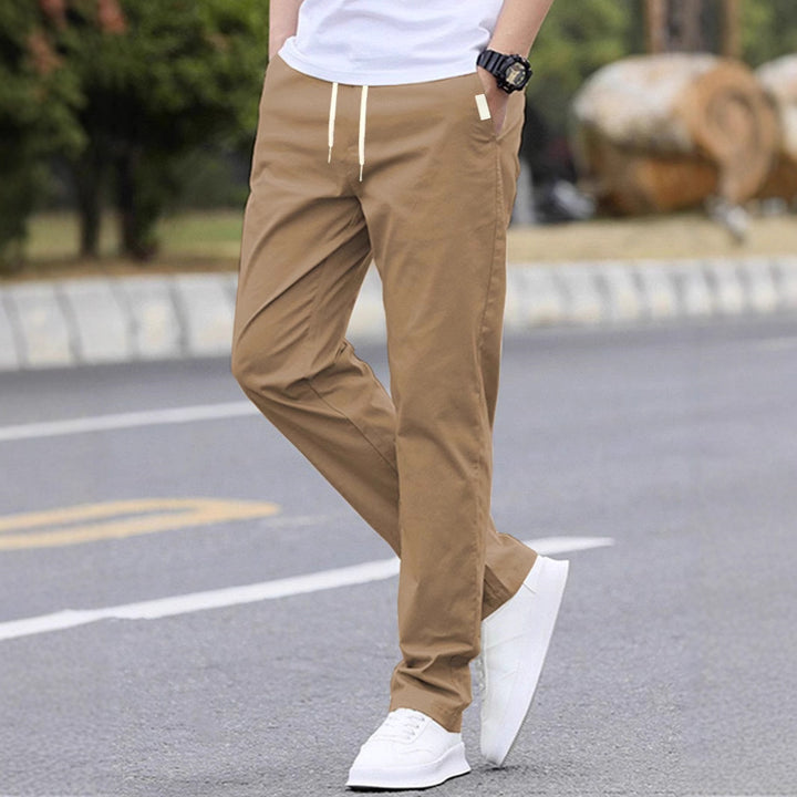 Men's leisure pants with adjustable waistband and breathable material Lisslune
