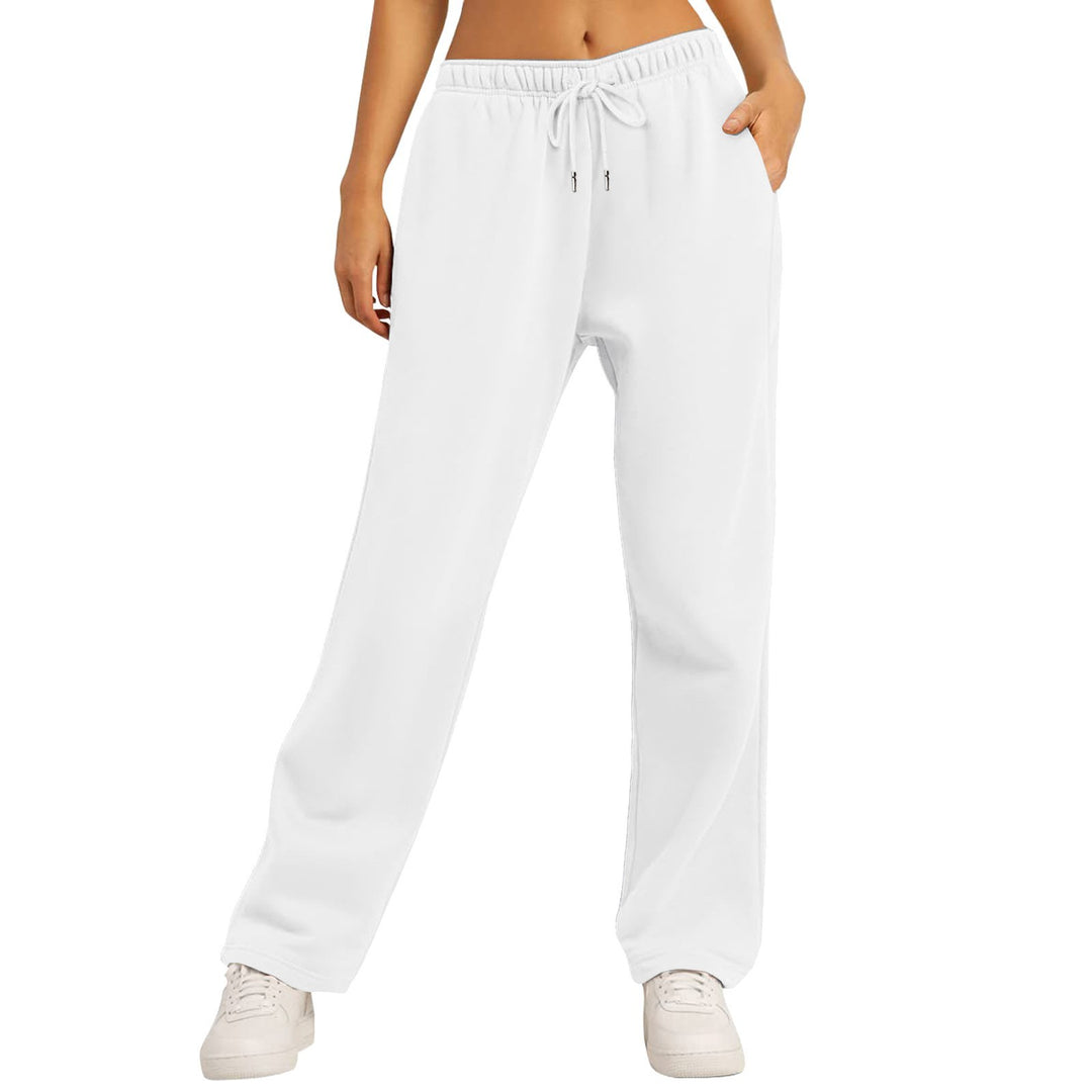Women's casual leisure pants with high wearing comfort and elastic waistband Lisslune