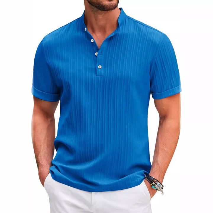Men's short-sleeve shirt with textured design Lisslune