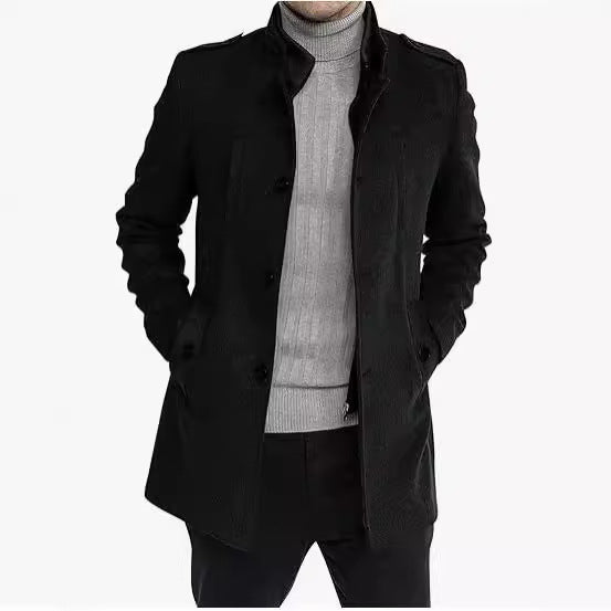 Men's stylish leisure jacket with protective collar and practical side pockets Lisslune