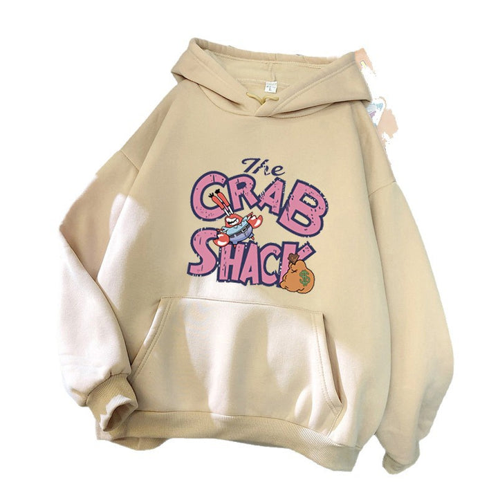 Women hoodie with creative crab motif Lisslune