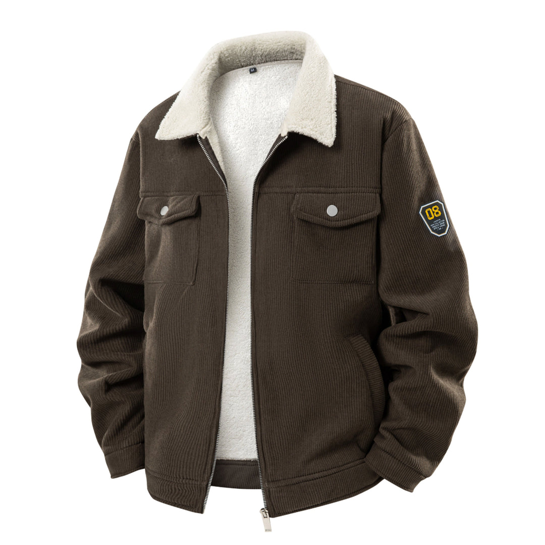 Men's padded jacket with cord structure and practical pockets Lisslune