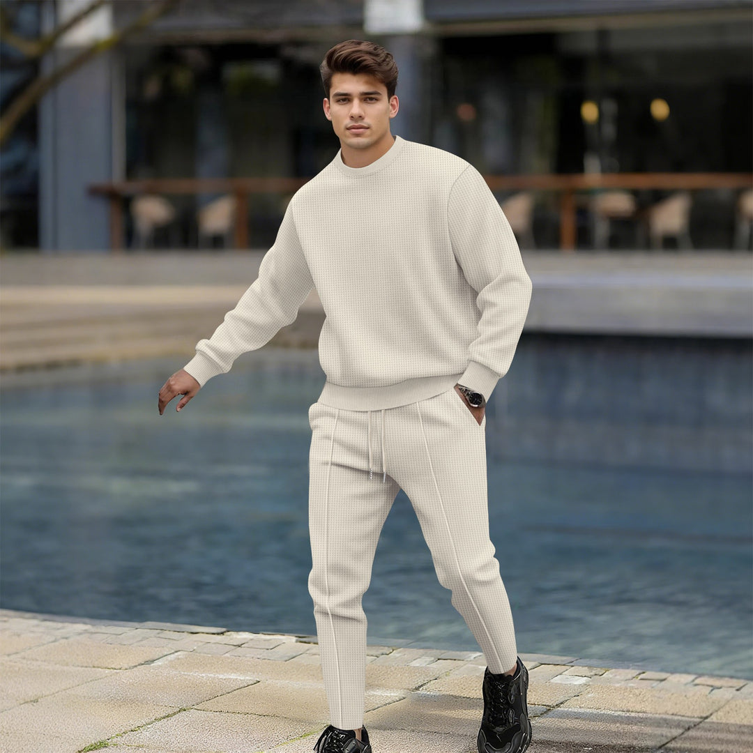 Men's Casual Knit Sweater and Jogging Pants Set Lisslune
