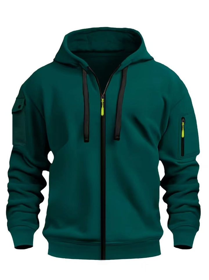 Men's hoodie jacket with functional zip pockets and modern cut Lisslune