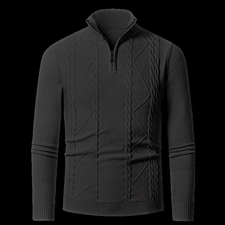 Men's knitted sweater with fashionable zipper Lisslune