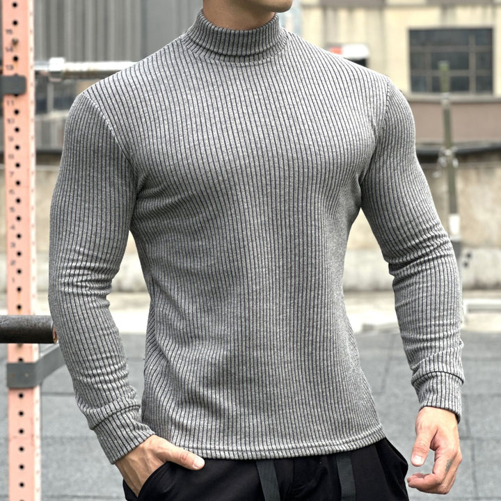 Men's elegant long-sleeve shirt with fashionable ribbed texture Lisslune