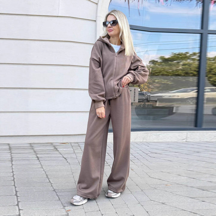 Women's Oversized Hoodie and Wide Pants Set Lisslune