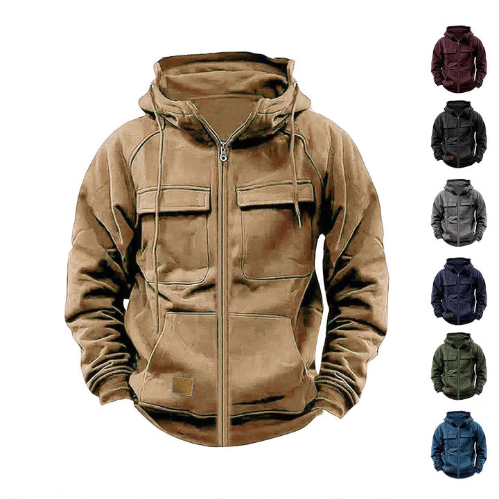 Men's Functional Hooded Jacket with Practical Pockets Lisslune