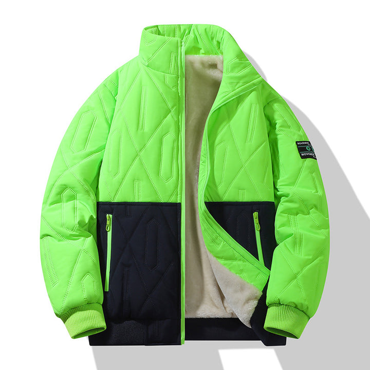 Men's insulated quilted jacket with high collar and soft inner lining Lisslune