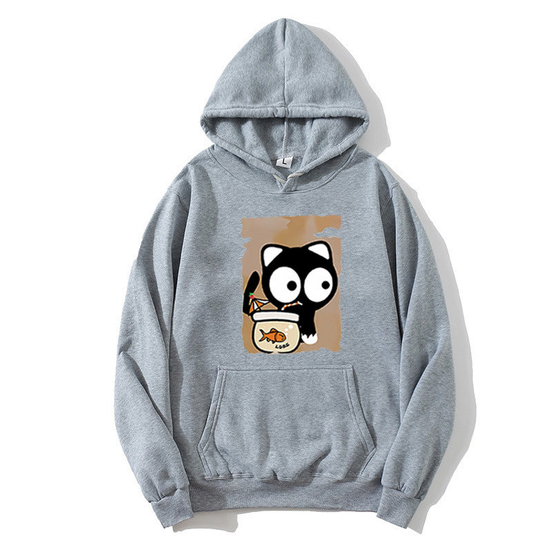 Women's hooded sweatshirt with cute cat design Lisslune