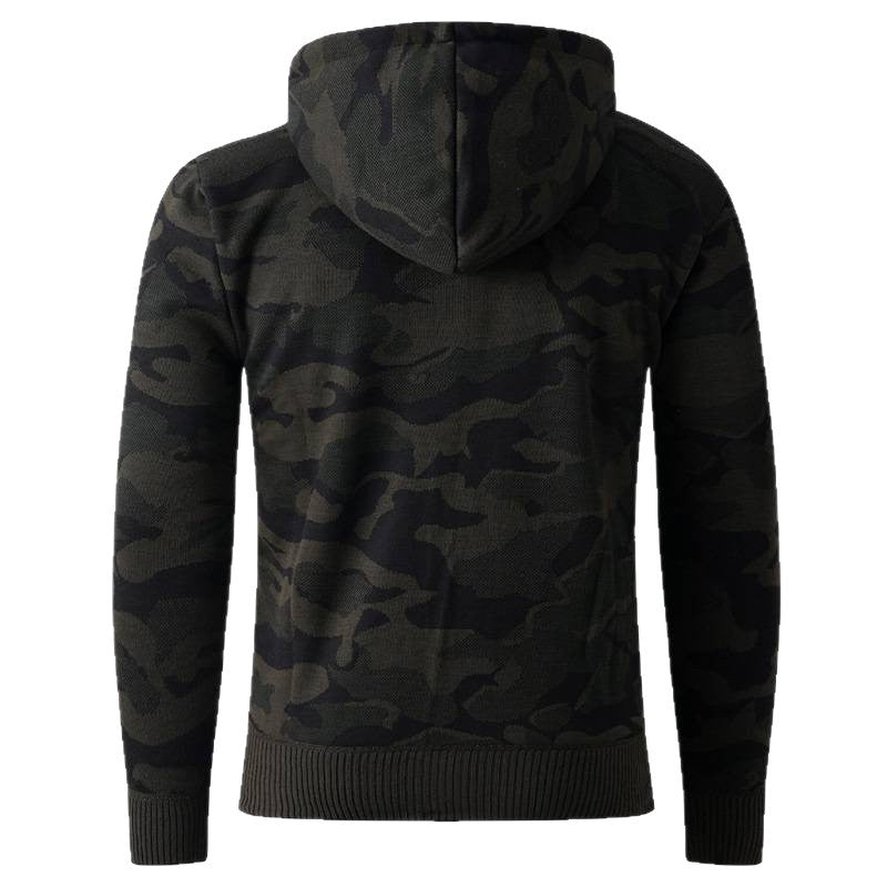 Men's fashionable hoodie jacket with stylish camouflage design Lisslune