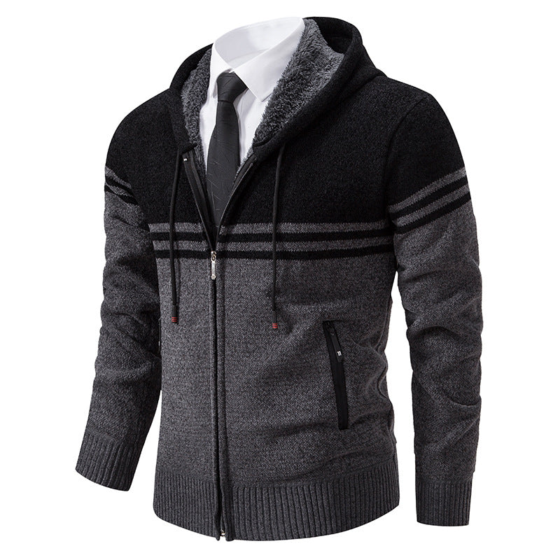 Men's fashionable hoodie with textured design Lisslune