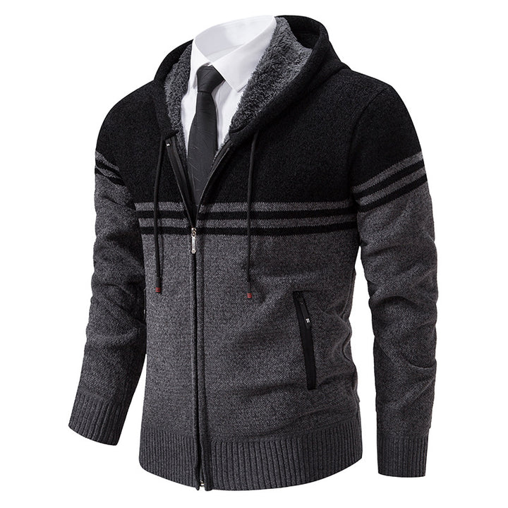 Men's fashionable hoodie with textured design Lisslune